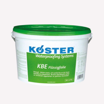 KÖSTER KBE Flüssigfolie - 5 KG Kauçuk - bitüm esaslı, UV dayanımlı, %1.000 Elastik su yalıtımı ürünü