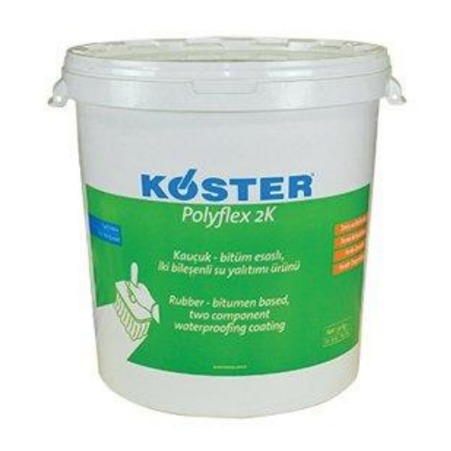 KÖSTER Polyflex 2K - (SET : 32 KG) Kauçuk-Bitüm Esaslı, Iki Komponentli Su Yalıtımı Ürünü